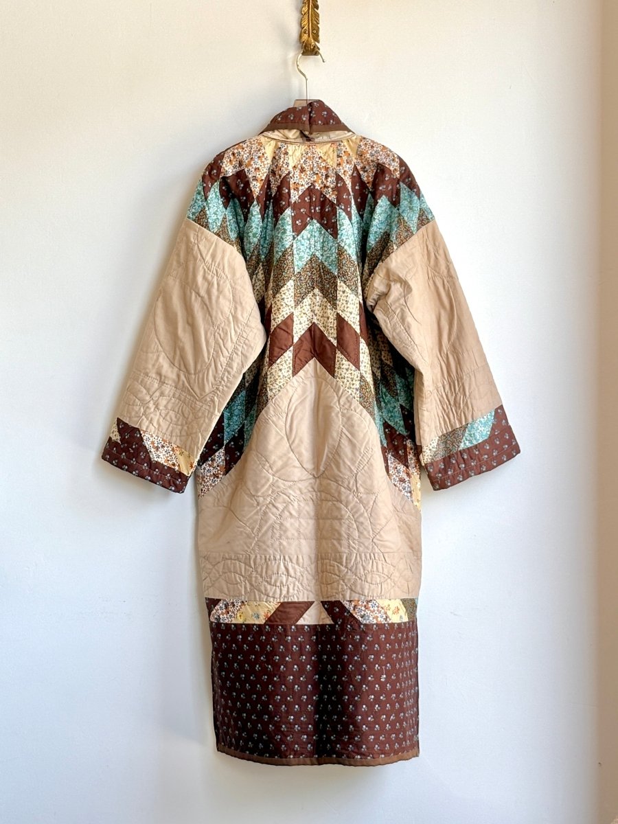 Brown & Tan Lone Star Heirloom Quilt Duster - Made X Hudson