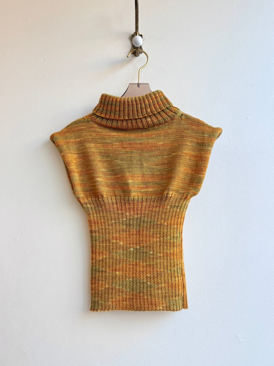 Mustard Turtleneck Sweater Vest - Made X Hudson
