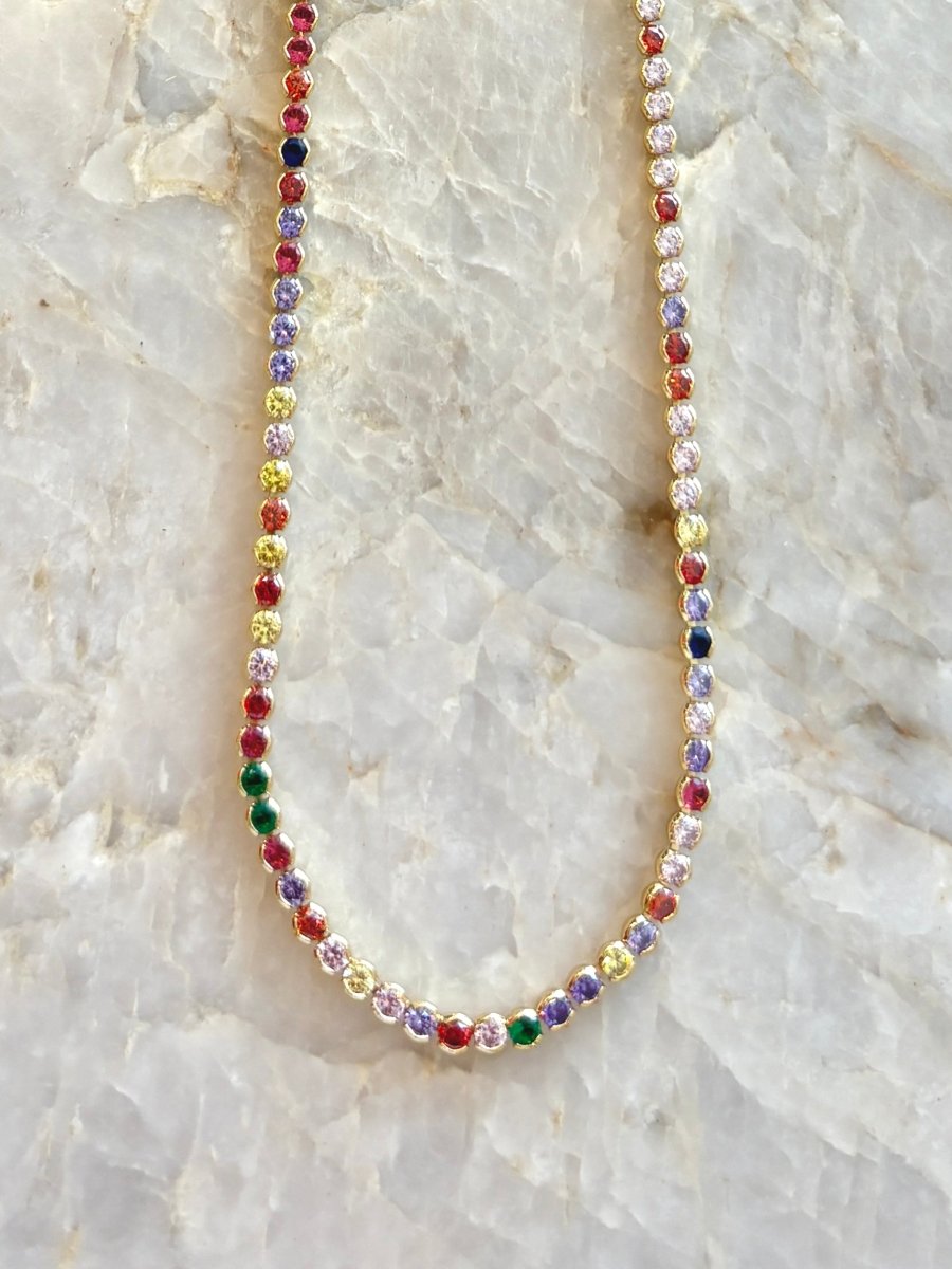 Cubia Zirconia (CZ) Thin Tennis Necklaces (Multiple Styles) - Made X Hudson