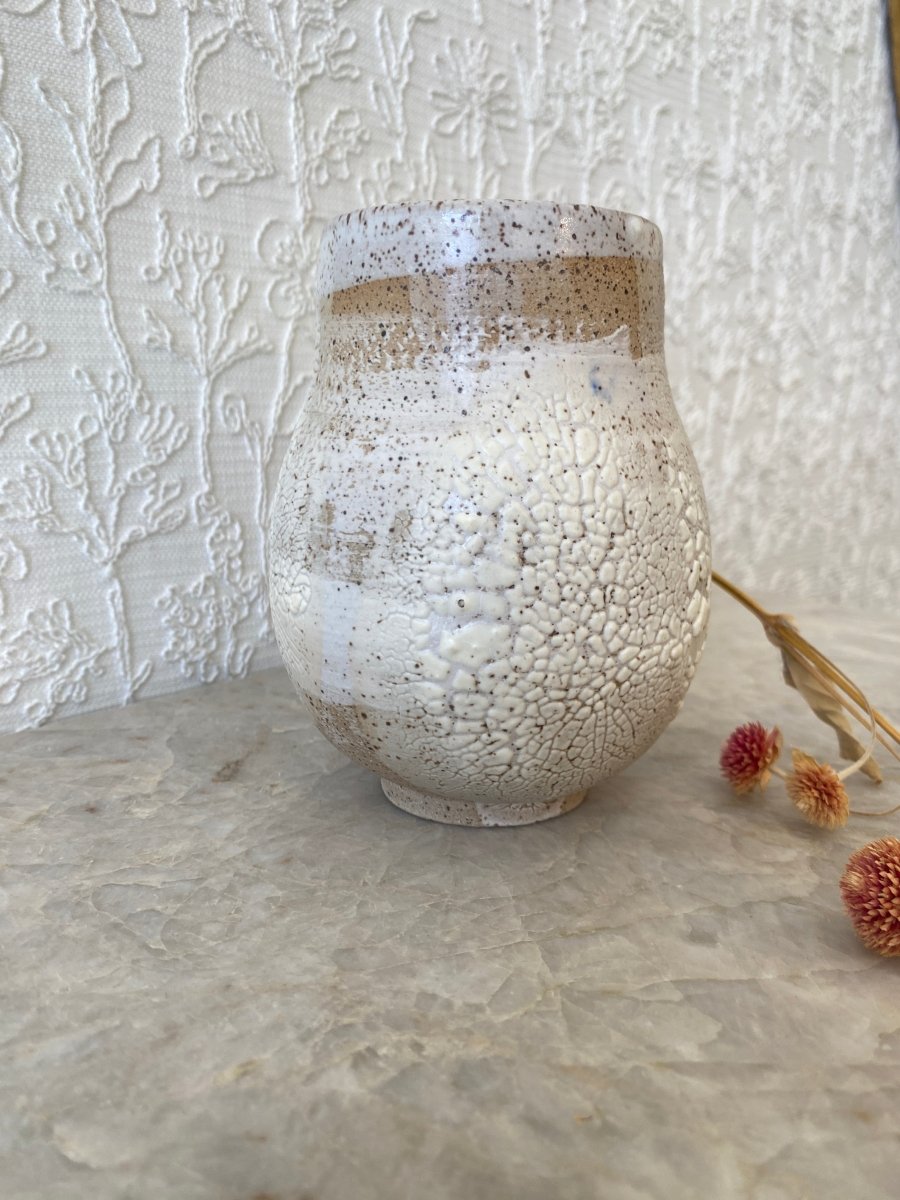 White Lichen Decorative Vase - Made X Hudson