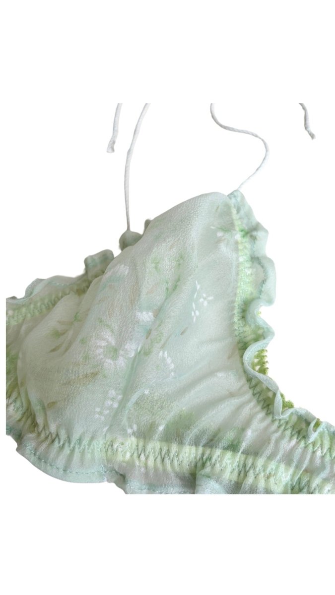 Anaphora Bralette Green Chiffon - Made X Hudson