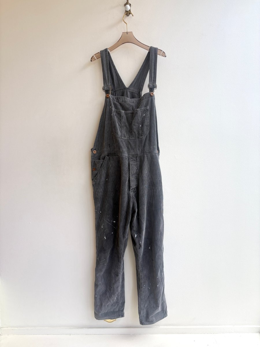 NSF | Grey Distressed Corduroy Overalls (Vintage) - Made X Hudson