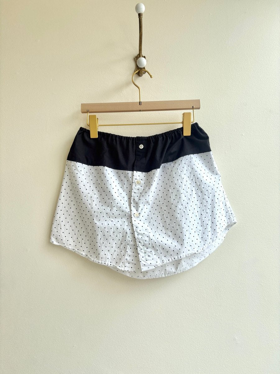 Black and White Polka Dot Bandeau/Skirt (Reworked) - Made X Hudson