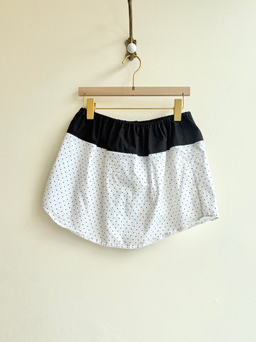 Black and White Polka Dot Bandeau/Skirt (Reworked) - Made X Hudson