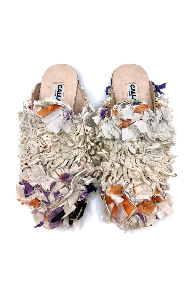 Niki Babouche “Sensei” Flats In Colors Lavender, Cream, & Orange (Size 42) - Made X Hudson