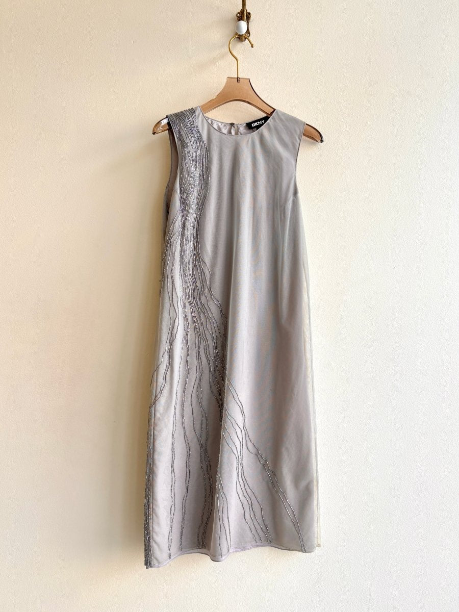 DKNY| Beaded Silver Dress (Vintage) - Made X Hudson