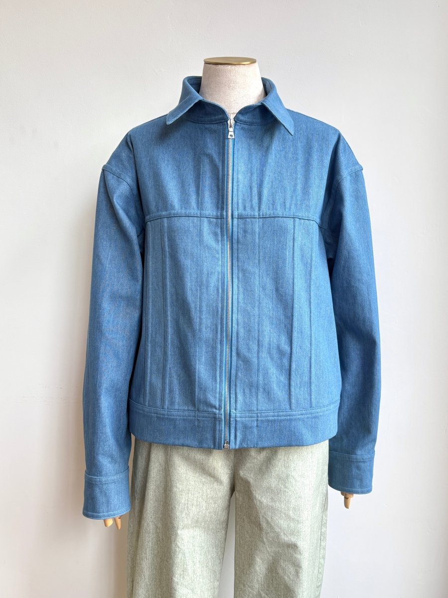 Light Denim Zip - up Leisure Jacket - Made X Hudson