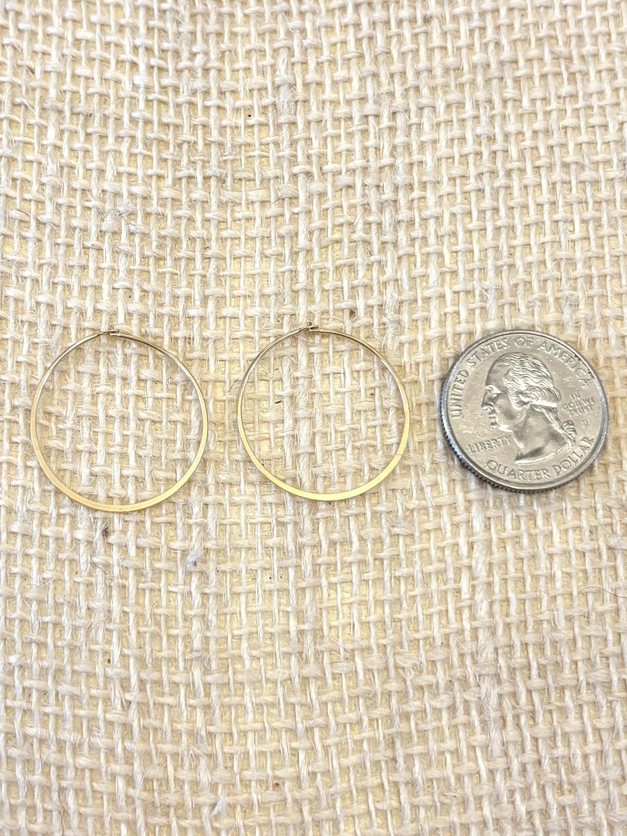 18k Gold Filled Mobius Flat Hoops - Made X Hudson