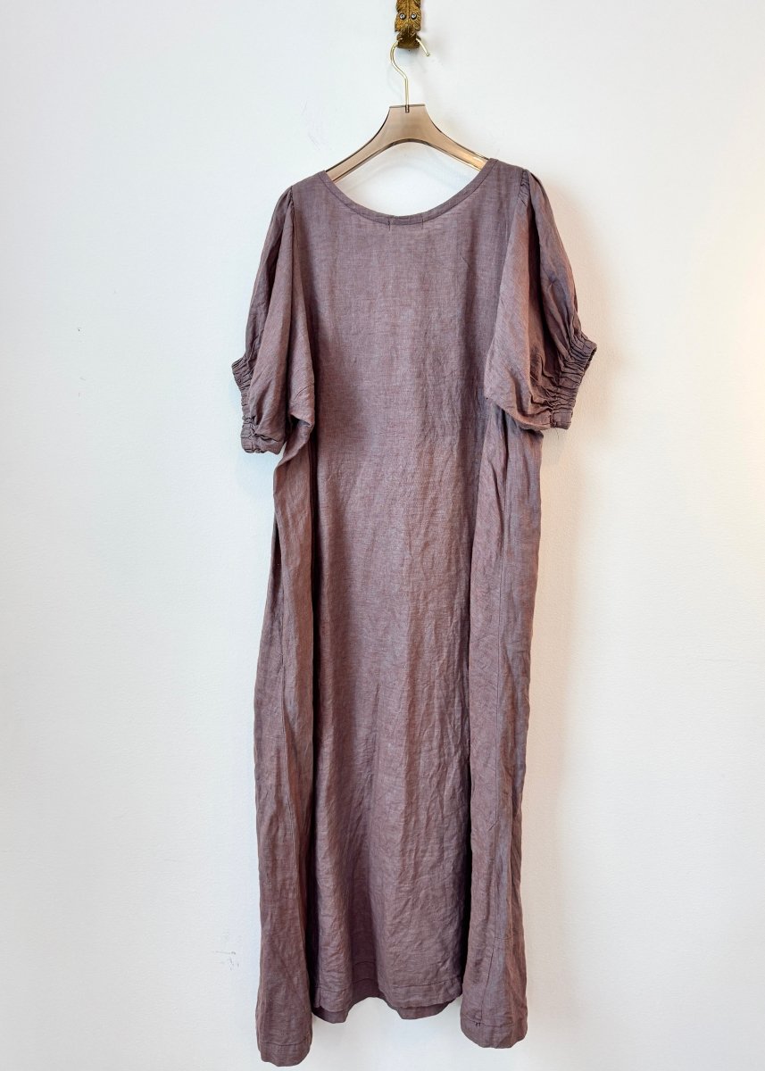 Sunset Tonal Lilac Gather Sleeve Dress - Made X Hudson