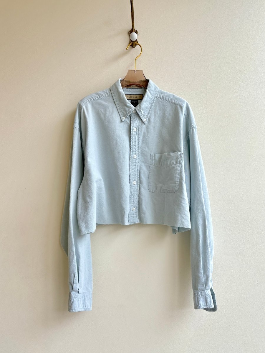 Seafoam Blue Annette Crop Top (Reworked) - Made X Hudson