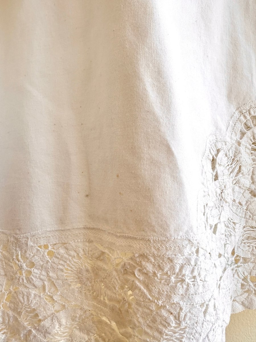 White Lace Box Top w/ 3/4 Sleeve - Made X Hudson