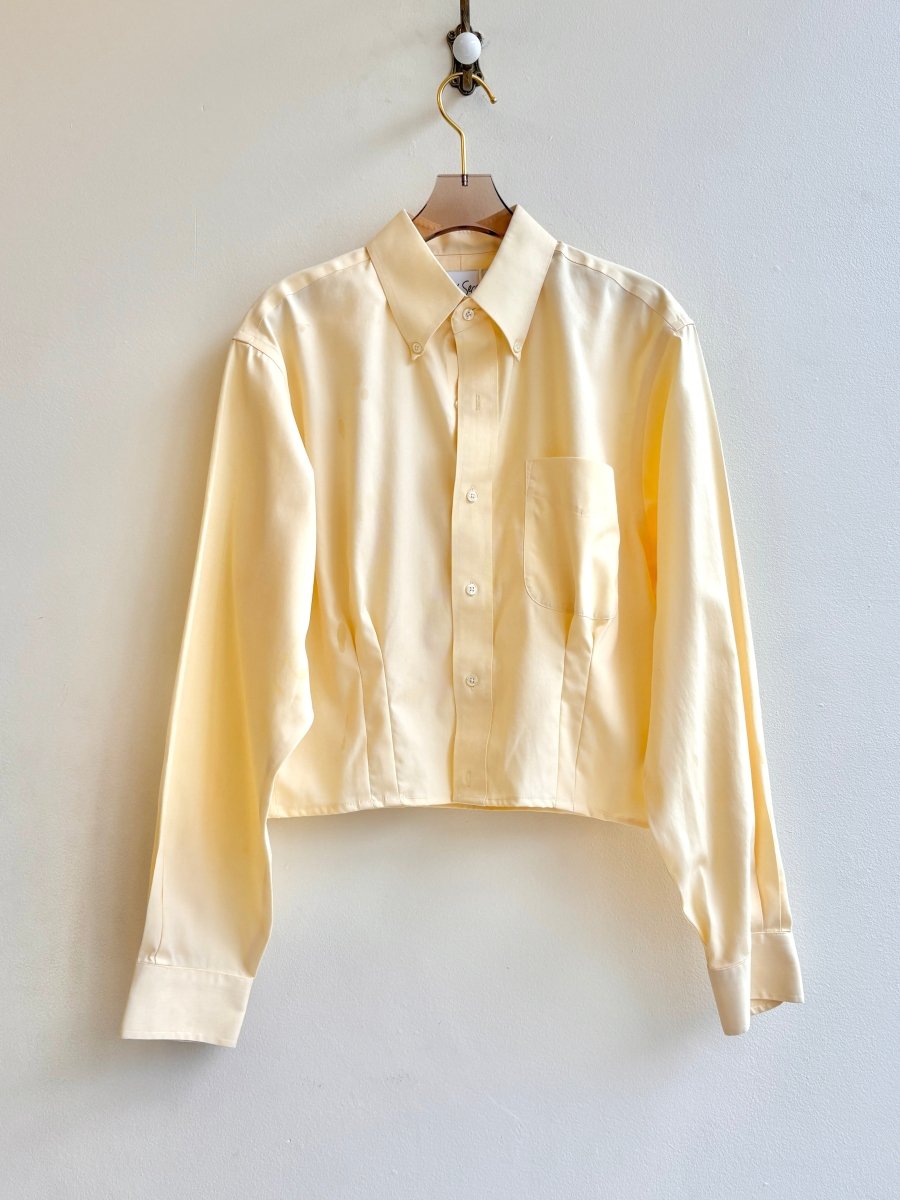 The Kevin Top | Butter Yellow w/ Gathered Waist (Reworked) - Made X Hudson