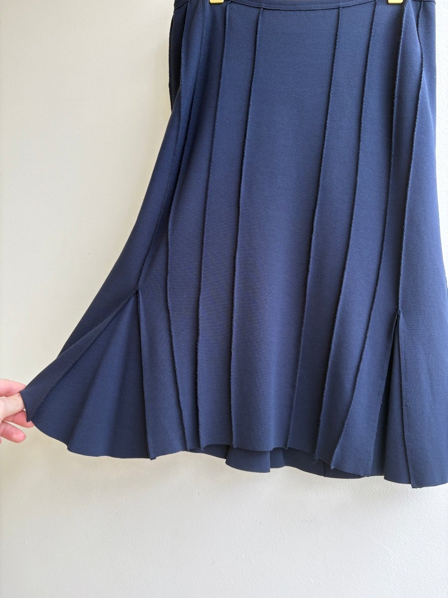 Navy Blue Bell Skirt - Made X Hudson