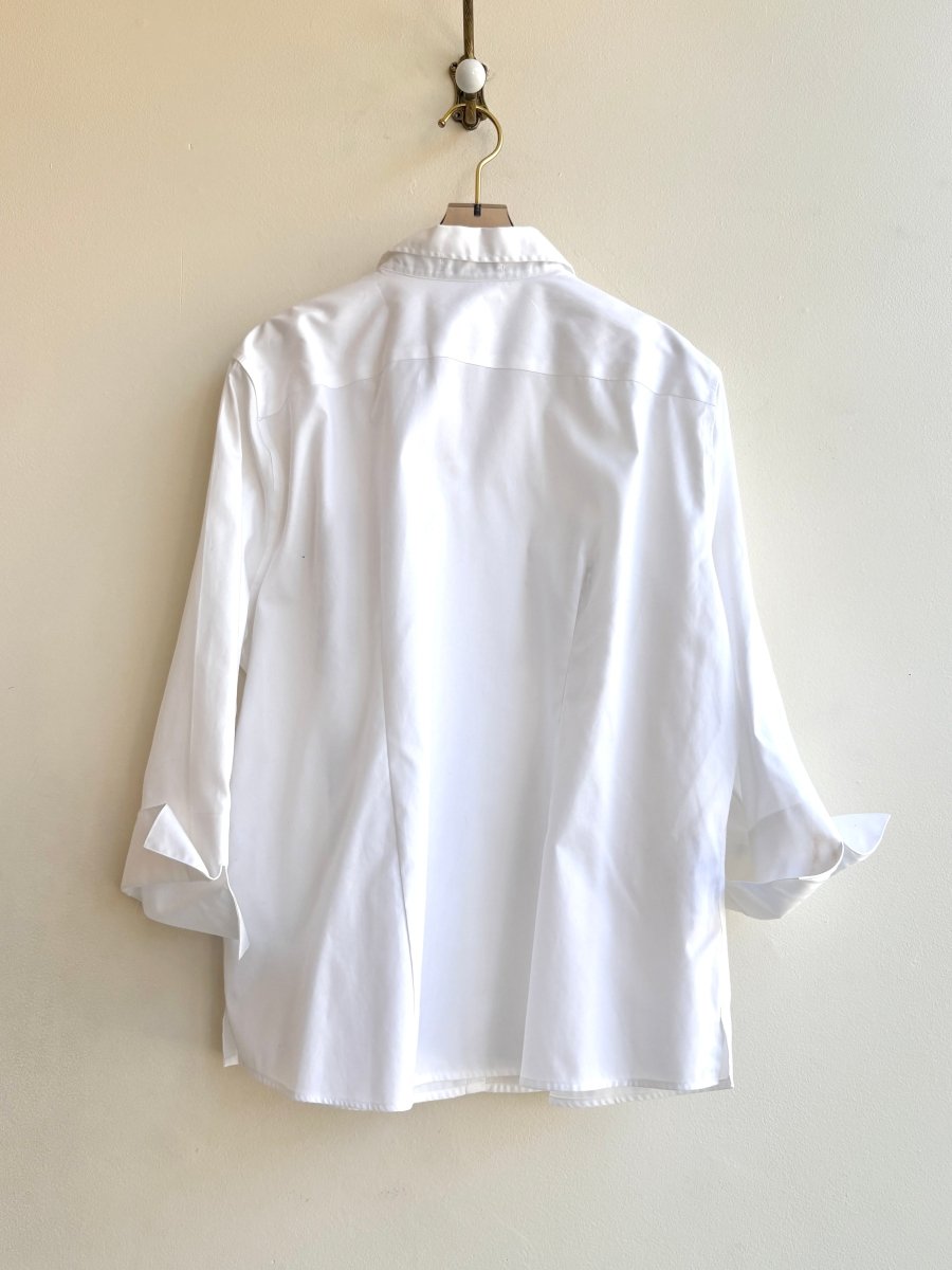 “ Evelyn” White Carrot Print Shirt (Reworked) - Made X Hudson