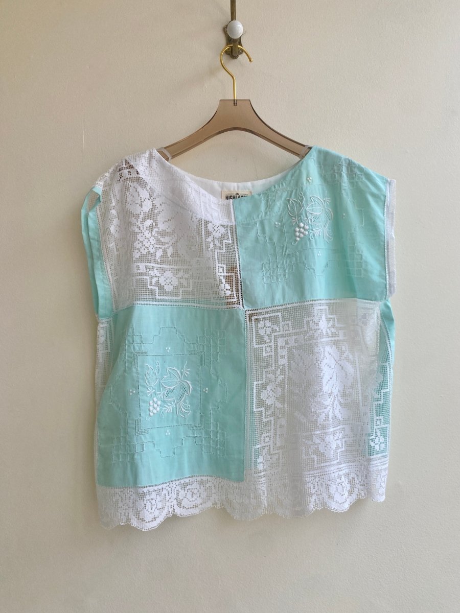 Mint Heirloom Square Sewn Lace Box Top - Made X Hudson