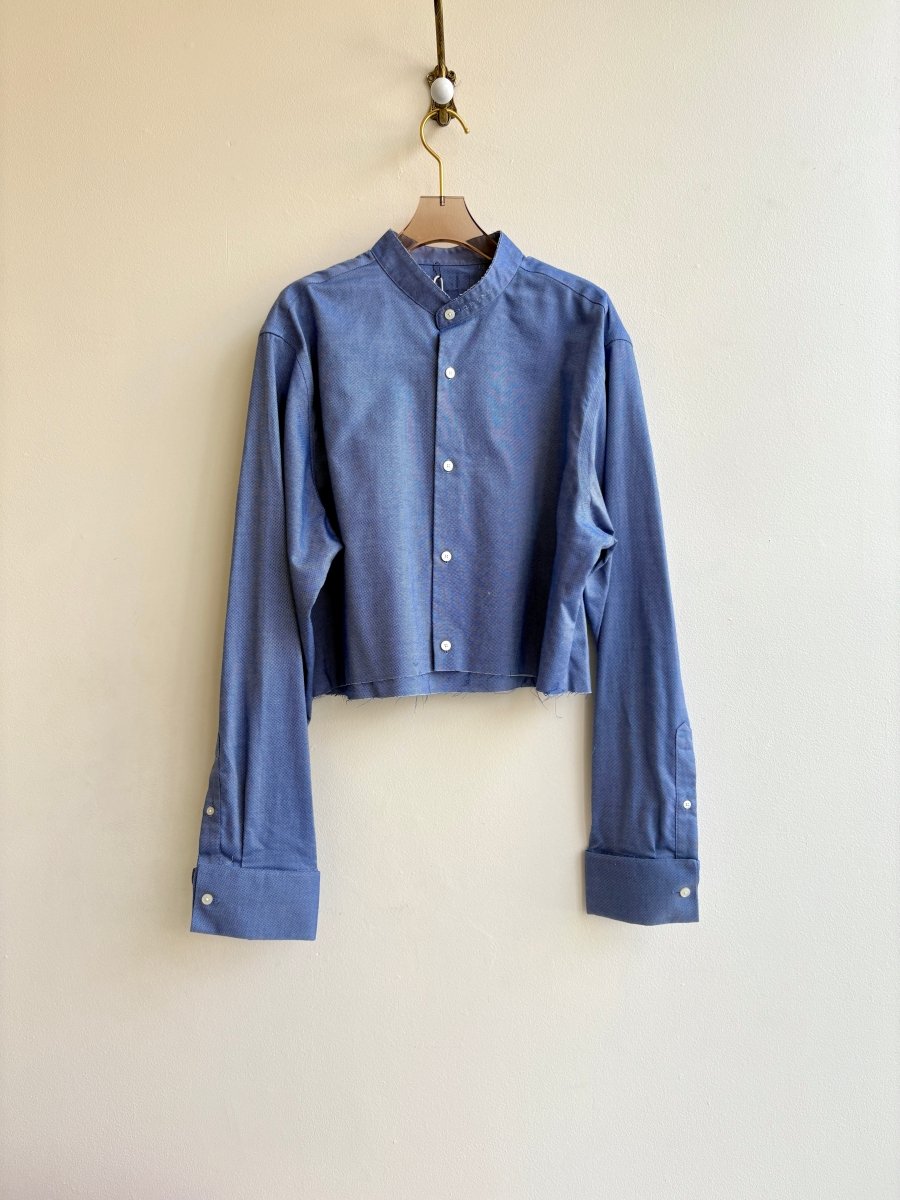 River Blue Micro Check Annette Crop Top (Reworked) - Made X Hudson