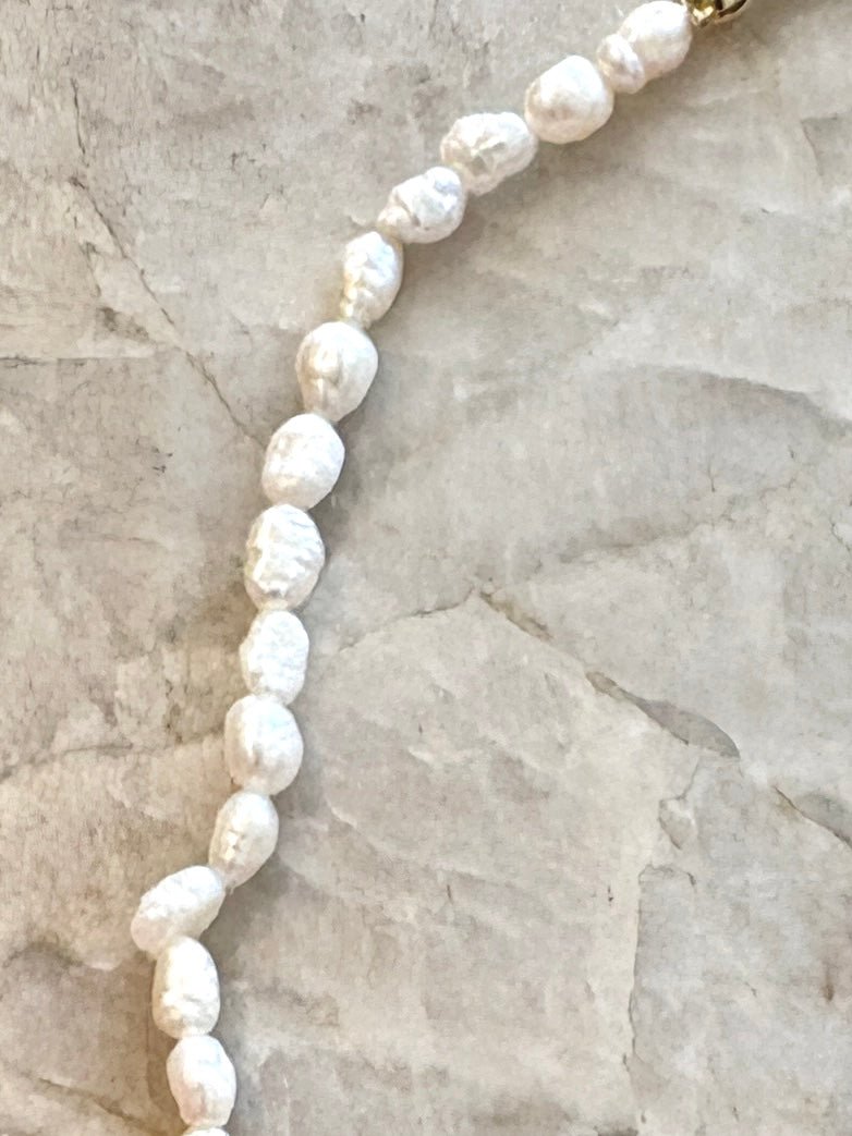 16" Fresh Water Pearl Necklace w/ Extender - Made X Hudson