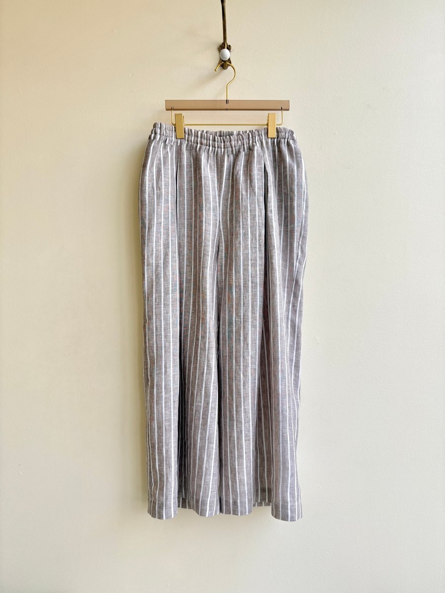 Striped Linen Wide - Leg Pant - Made X Hudson