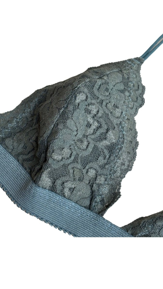 Teal Innuendo Triangle Lace Bralette - Made X Hudson