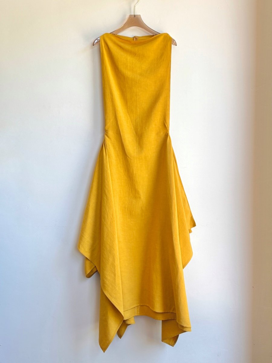 Zero - Waste Dress in Golden Yellow - Made X Hudson