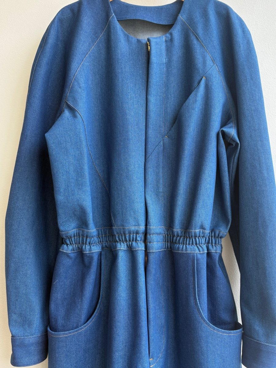 Denim and Gold Stitching Jumpsuit - Made X Hudson