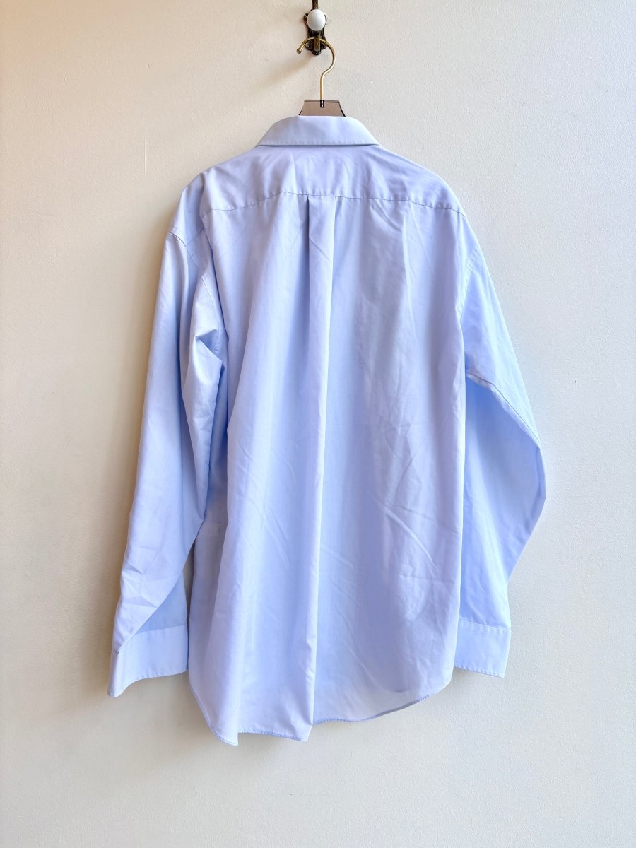 “Estelle” Light Blue Carrot Print Shirt (Reworked) - Made X Hudson