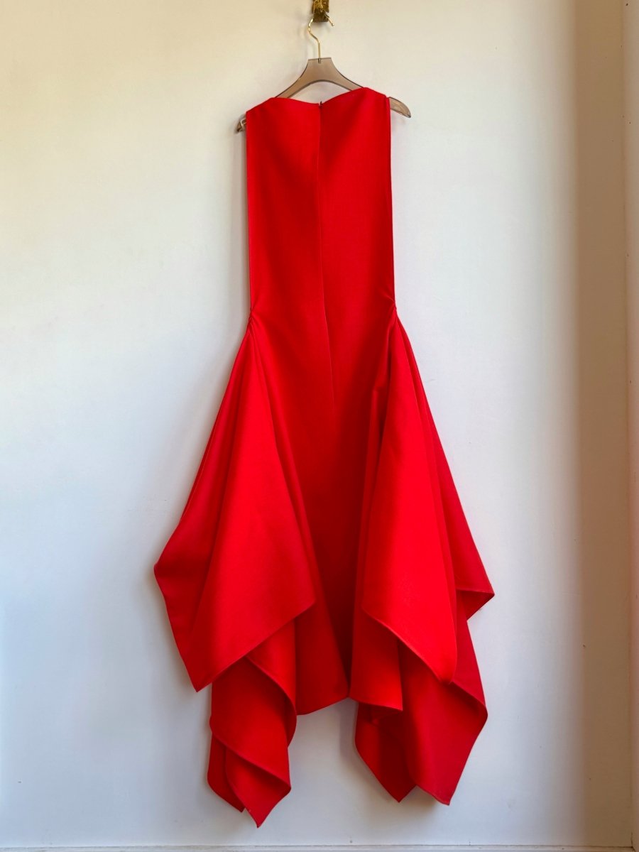 Zero - Waste Dress in Cherry Tomato - Made X Hudson