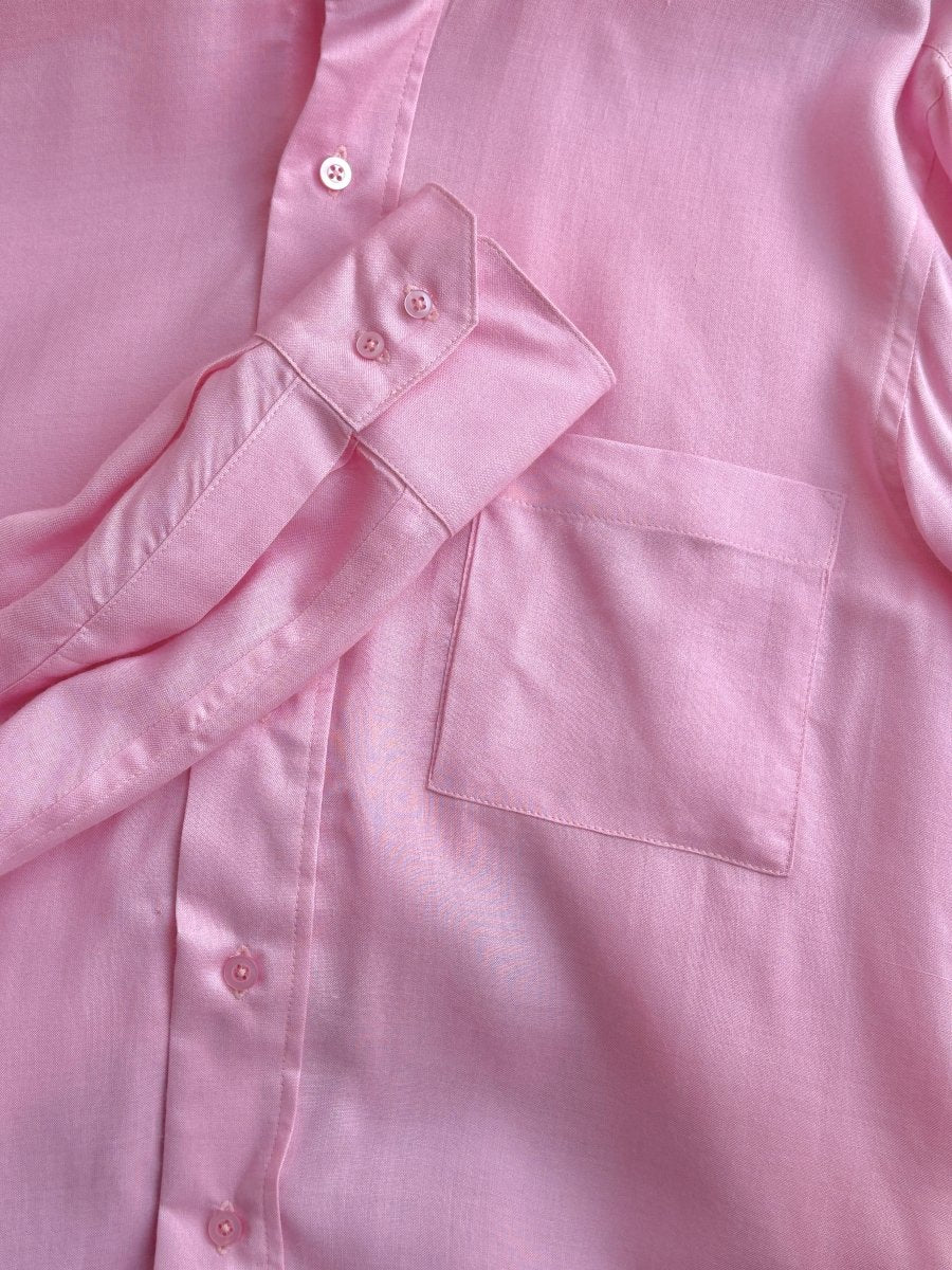 Everyday Button Down Pink Over Shirt - Made X Hudson