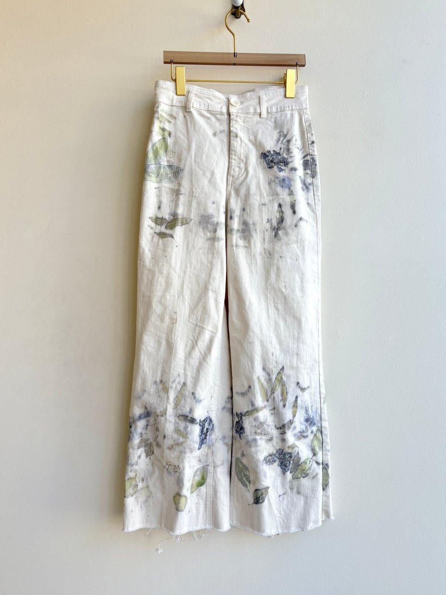 Lavender & Lime Eco Printed & Hand Drawn Straight Leg Pants (Reworked) - Made X Hudson