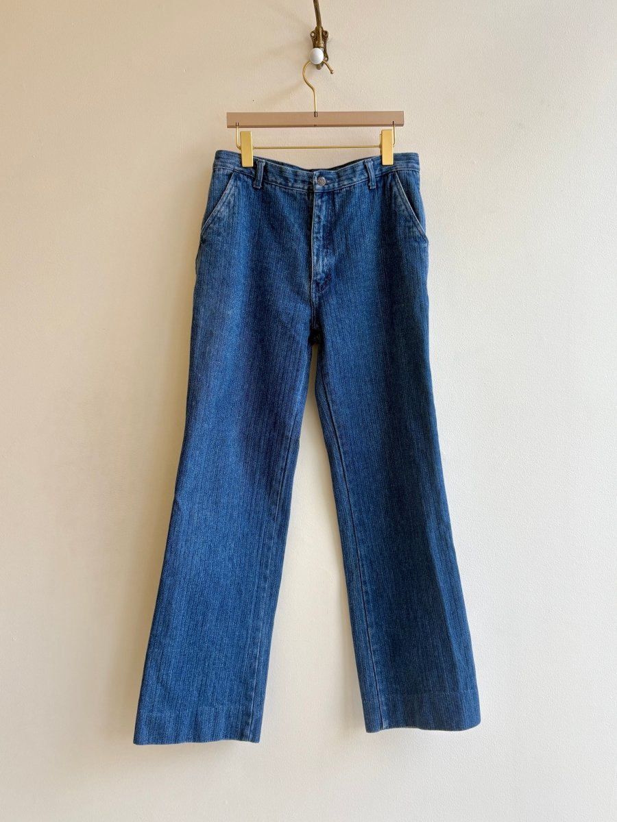 Rescue | Herringbone Blue Denim Jeans (Vintage) - Made X Hudson