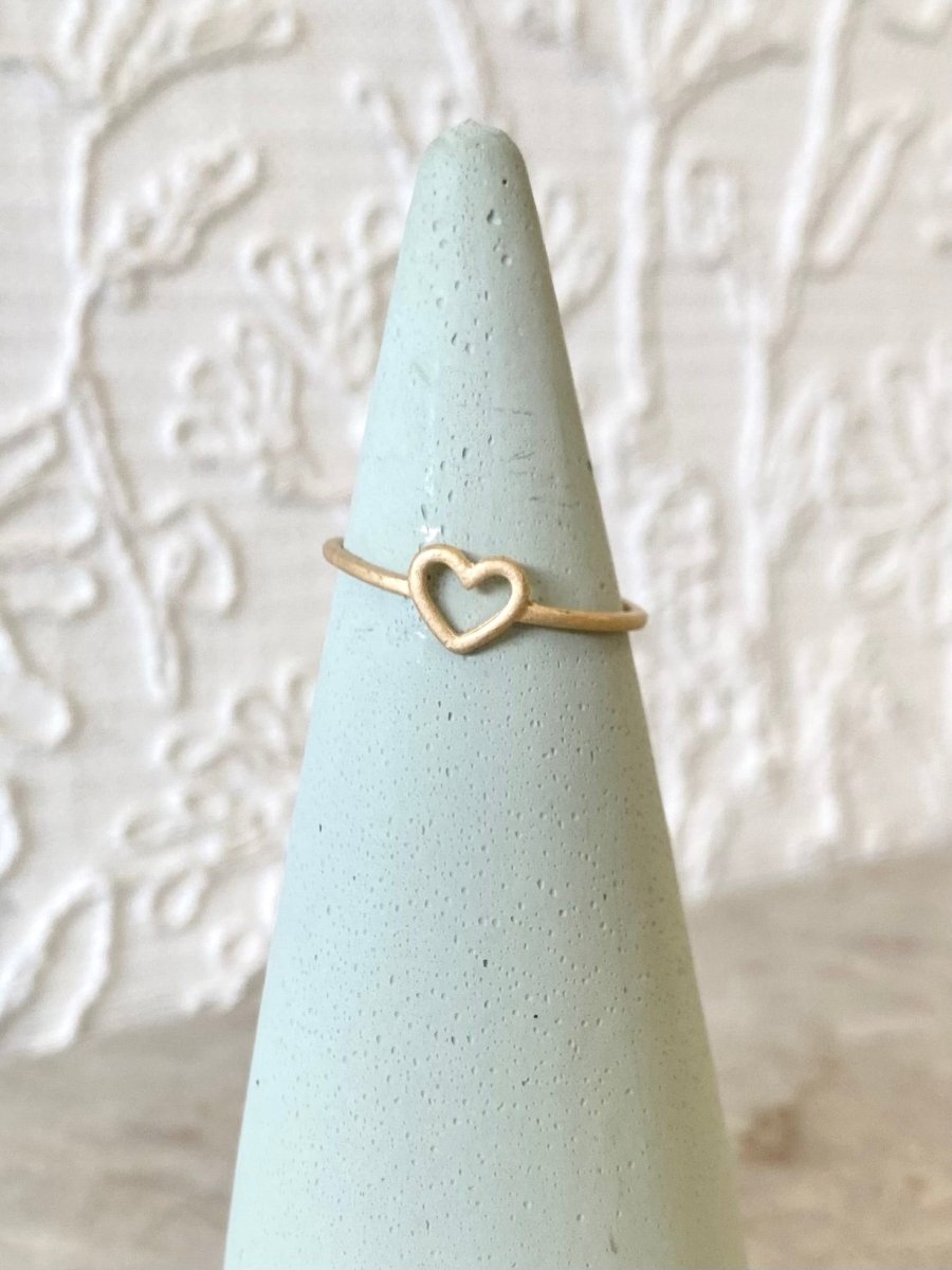 Solid Gold or Silver Heart Ring - Made X Hudson