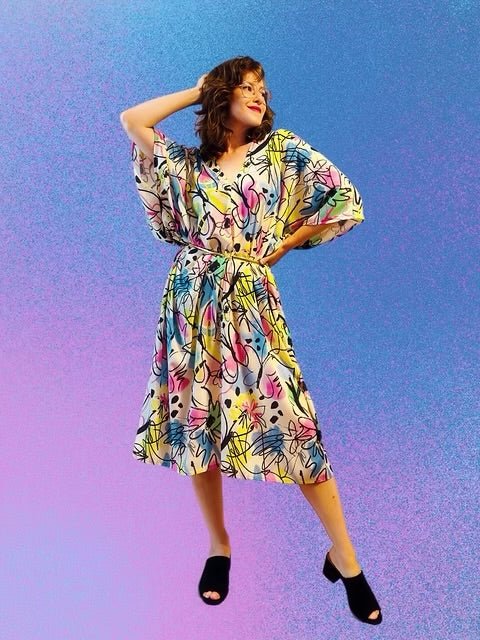 Electric Butterfly Caftan Dress - Made X Hudson