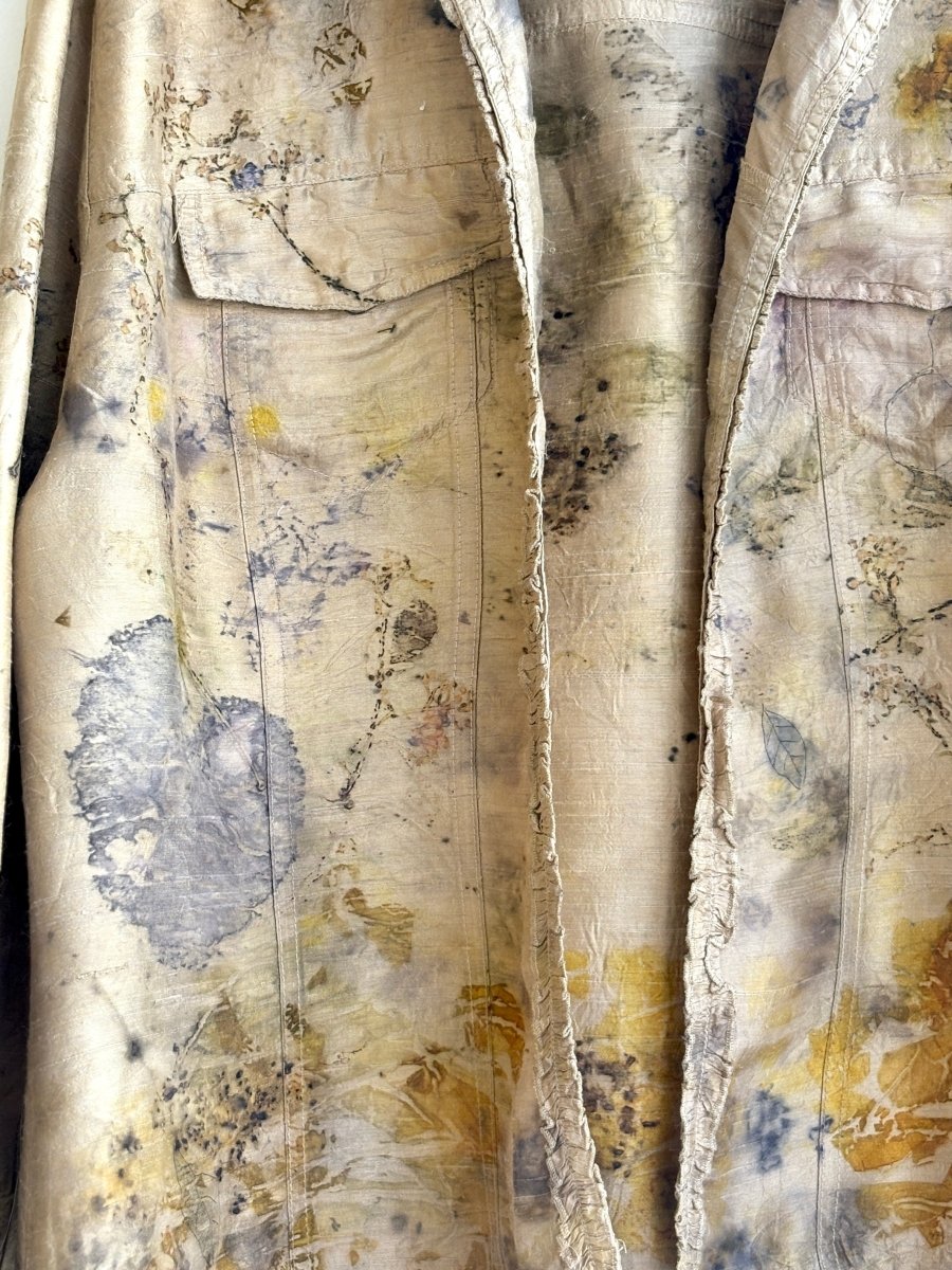 Silk Brown Eco - Printed Pocket Blazer (Reworked) - Made X Hudson