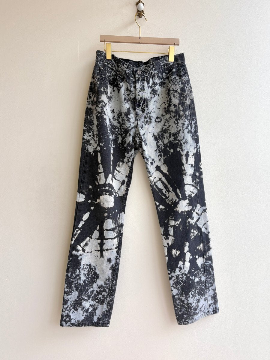 "Pepper" Jeans Distressed Speckled Black and Grey Denim (Reworked) - Made X Hudson