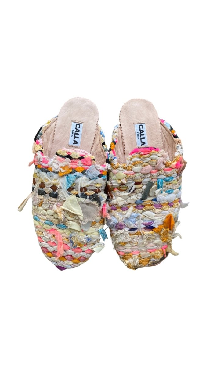 Kili Babouche Flats In Colors Cream, Lavender, Hot Pink, Orange & Yellow (Size 41) - Made X Hudson