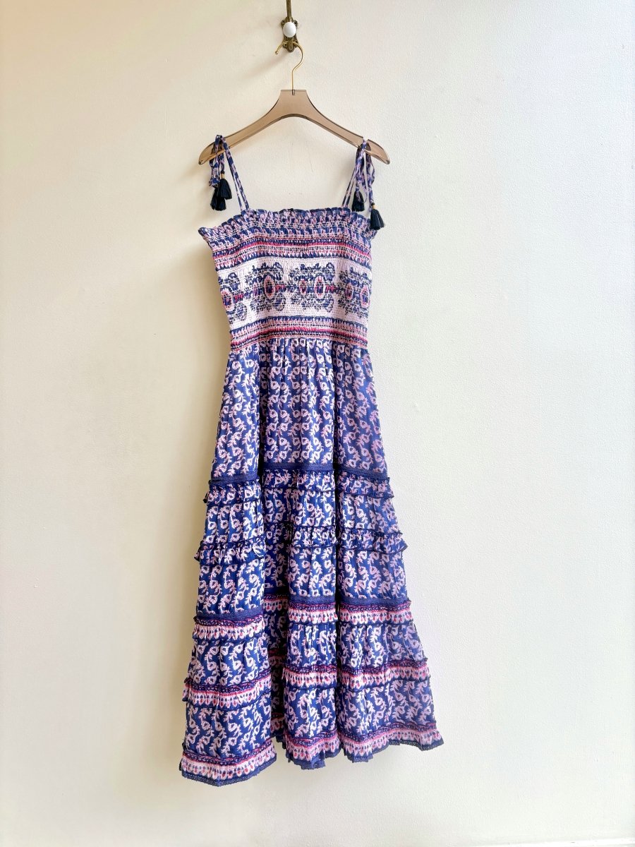 Alicia Bell | Purple & Pale Pink Floral Tier Dress (Vintage) - Made X Hudson