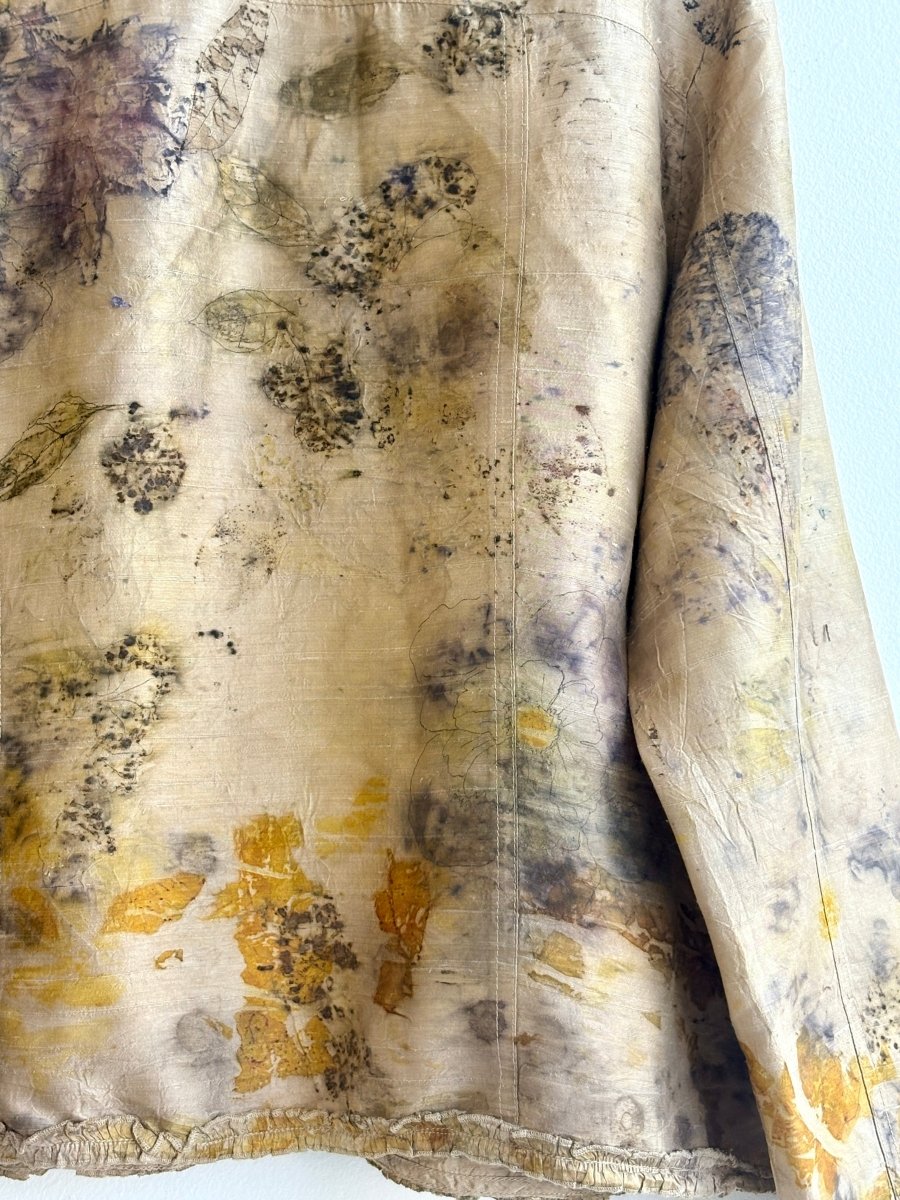 Silk Brown Eco - Printed Pocket Blazer (Reworked) - Made X Hudson