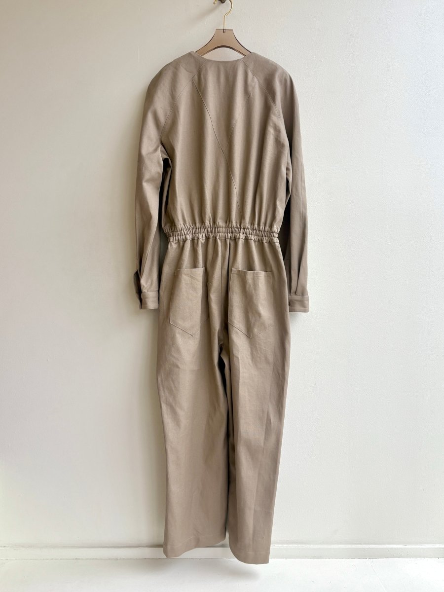 Khaki Hemp - Cotton Jumpsuit - Made X Hudson