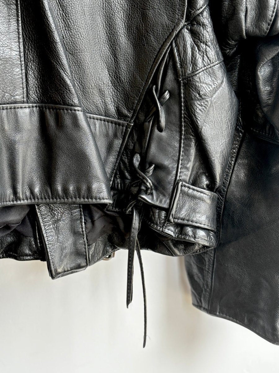 LA Cueros | Black Motorcycle Jacket (Vintage) - Made X Hudson