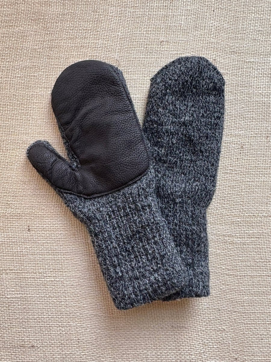 Lined Wool Mittens w/ Leather Palms | Mens One Size (More Colors) - Made X Hudson