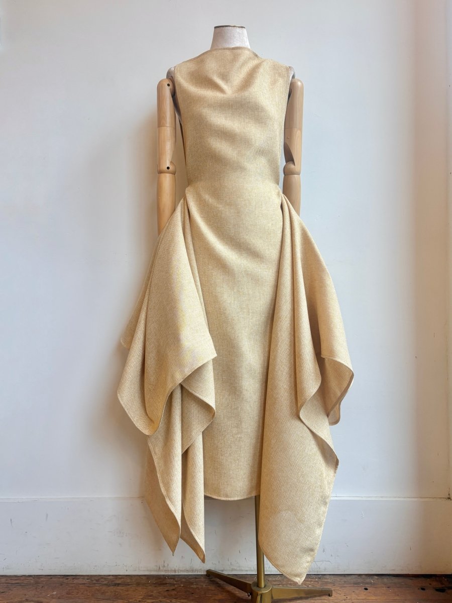 Zero-Waste Dress in Wheat Gauze Cotton - Made X Hudson