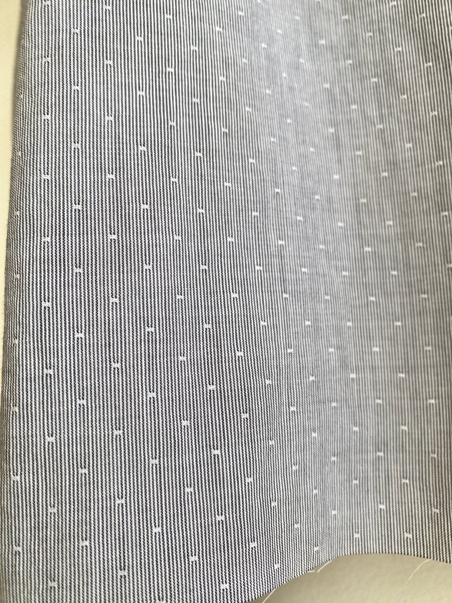 Grey Spotted Annette Crop Top w/Double Pearl Accents - Made X Hudson