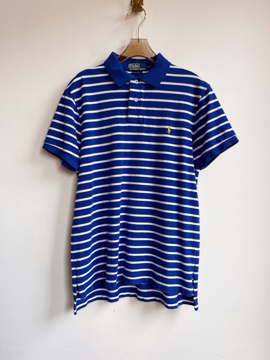 Polo by Ralph Lauren | Blue Striped Polo Shirt (Vintage) - Made X Hudson