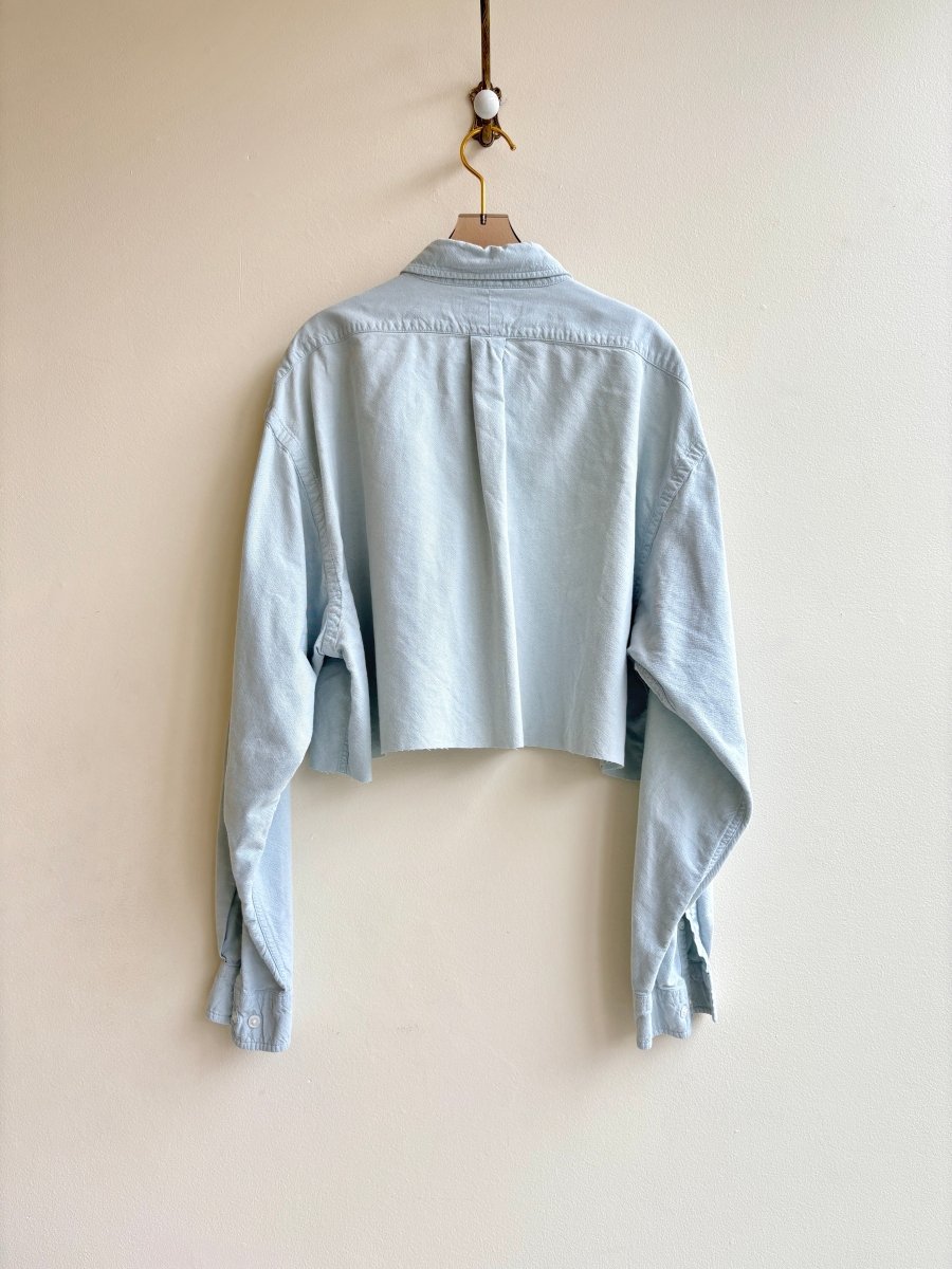 Seafoam Blue Annette Crop Top (Reworked) - Made X Hudson