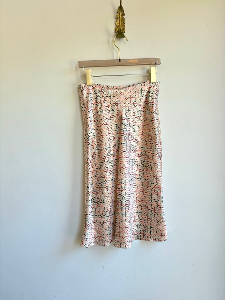 Juliana Rosa Cho | Multicolor Geometric Line Print Skirt (Vintage) - Made X Hudson