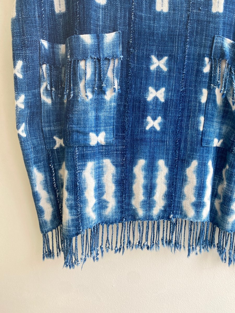 Indigo Shibori Tunic Dress (Cotton) - Made X Hudson