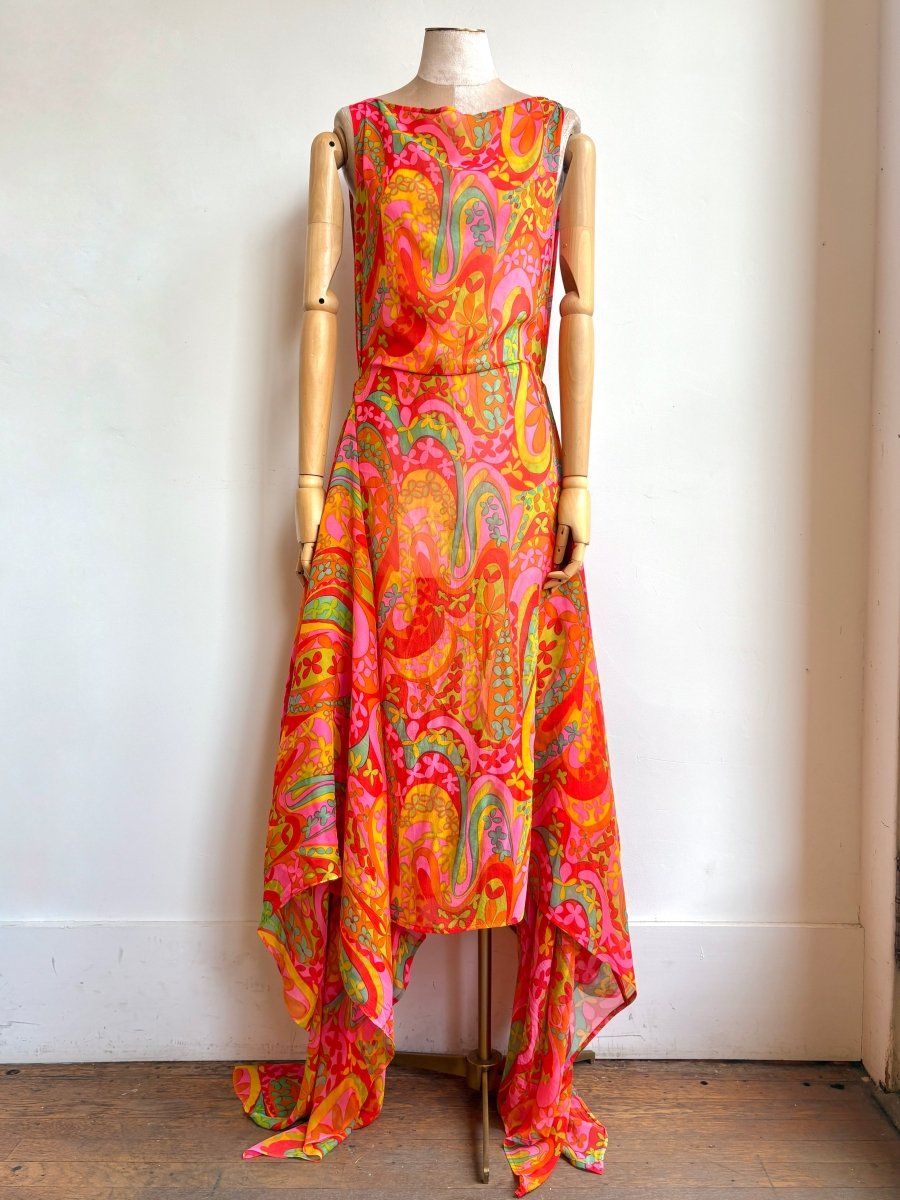 Zero - Waste Dress in Neon Flower Power - Made X Hudson