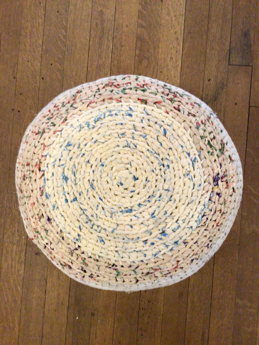 Medium Floor Pouf in Neutrals - Made X Hudson