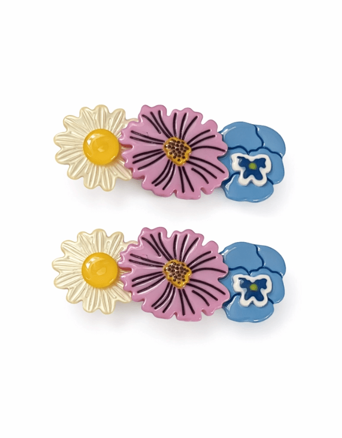 Heirloom Garden Mix Barrette Set - Made X Hudson