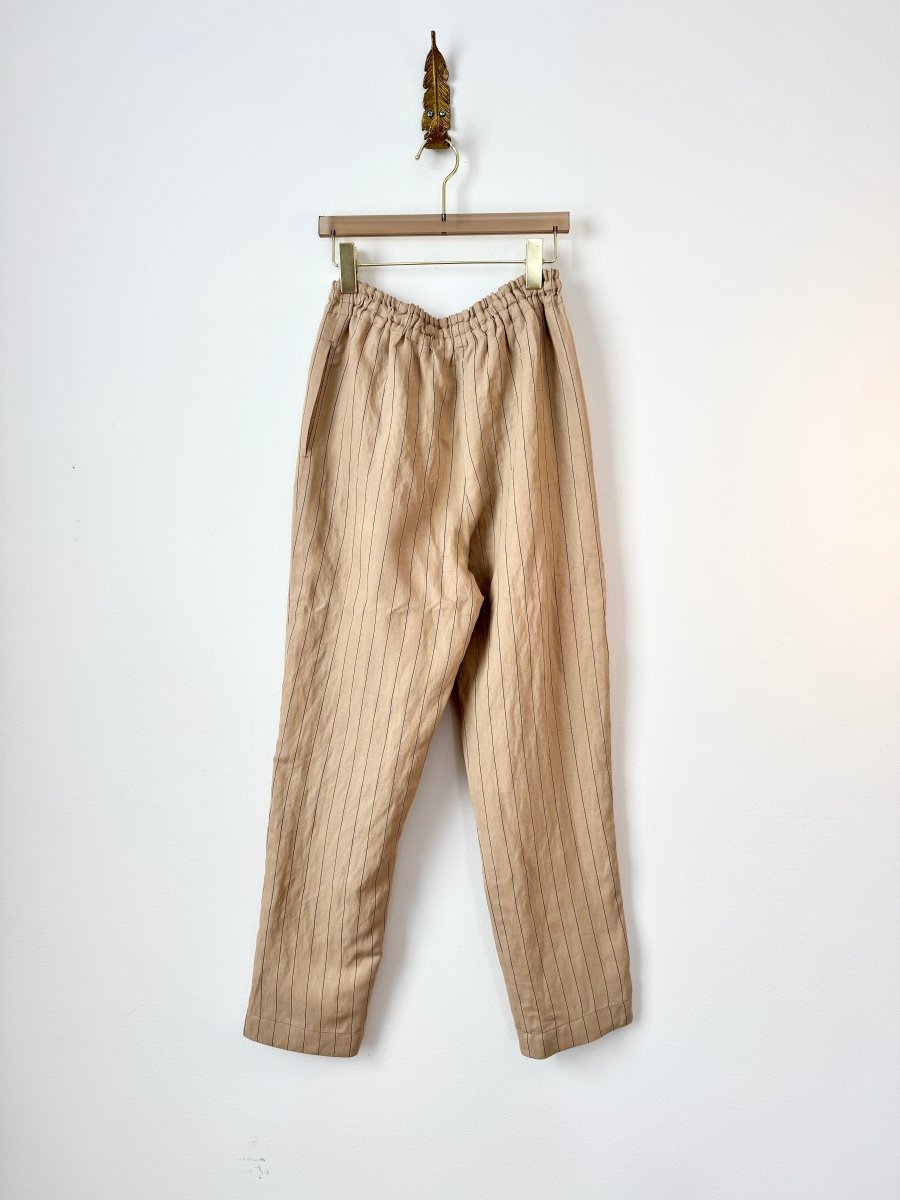 Sand and Black Wide Pin Stripe Joggers - Made X Hudson